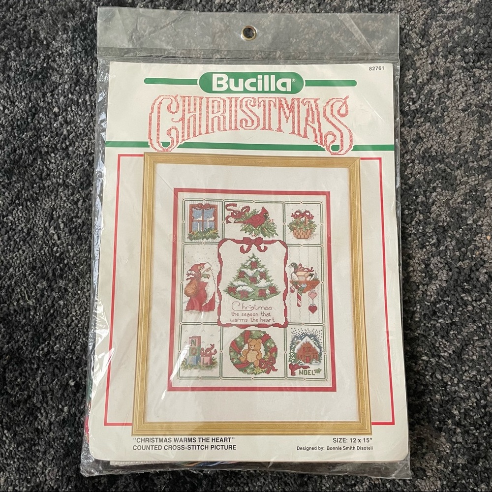 Bucilla Cross Stitch Christmas Heart Vintage